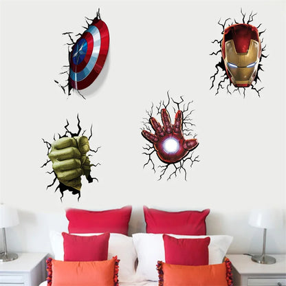 Decoration Chambre - 3DSuperheroWallpaperStickers™ - Captain America