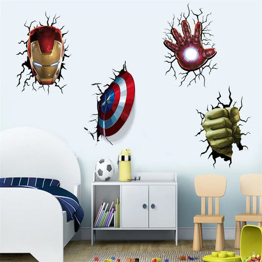 Decoration Chambre - 3DSuperheroWallpaperStickers™ - Captain America