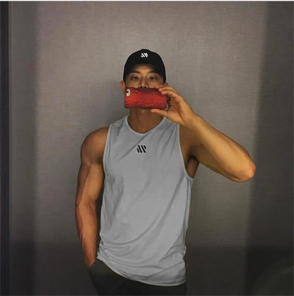 Débardeur homme sport - BodybuildingTankTops™ - Gris clair