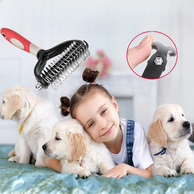 Brosse pour Chien - TangleFree™ - Rouge