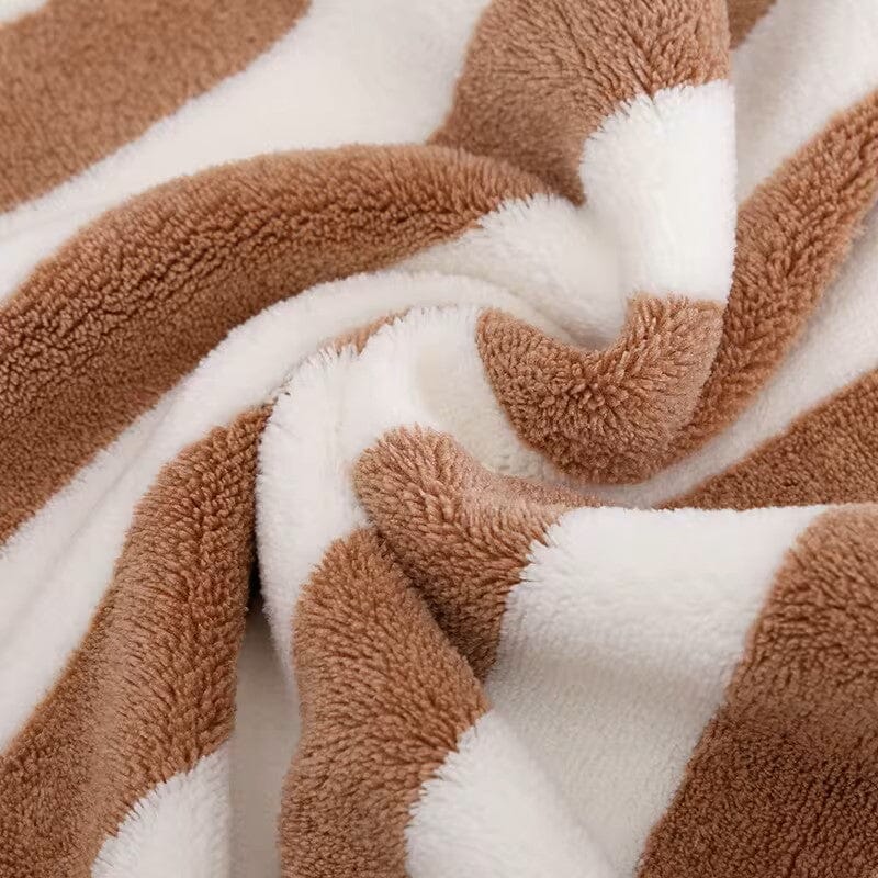 Serviette Microfibre - PetTowel™ - Rayures Chocolat