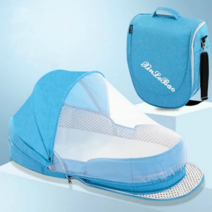 Lit Bebe Pliable - CozyNest™ - Bleu