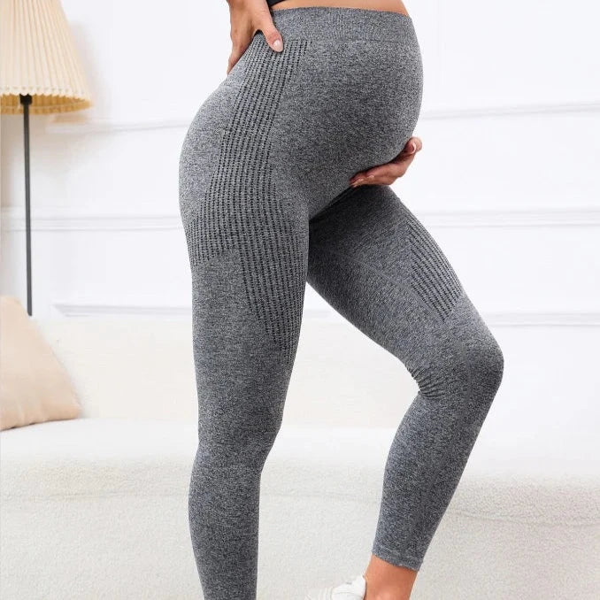 Legging pour Femme Enceinte - MaternityLeggings™ - Gris