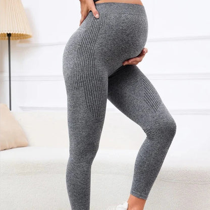 Legging pour Femme Enceinte - MaternityLeggings™ - Gris