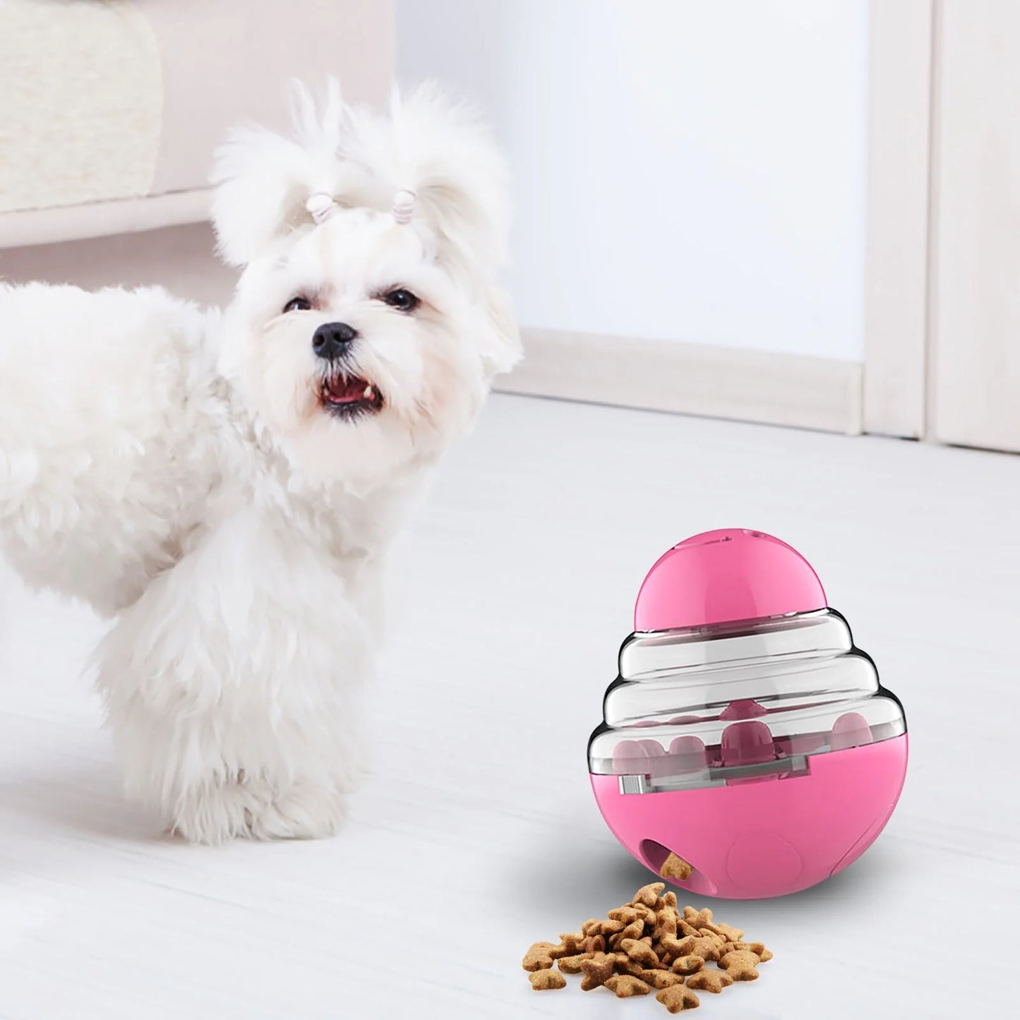 Distributeur de Croquettes pour Chien - SlowFeederDog™ - Rose