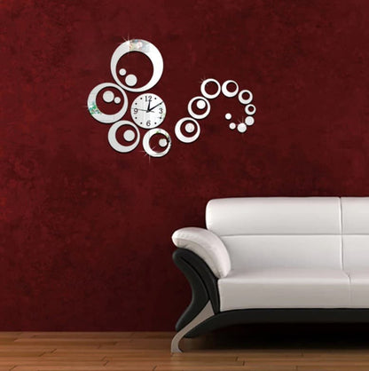 Horloge Murale Design - MirrorTime™ - Argenté