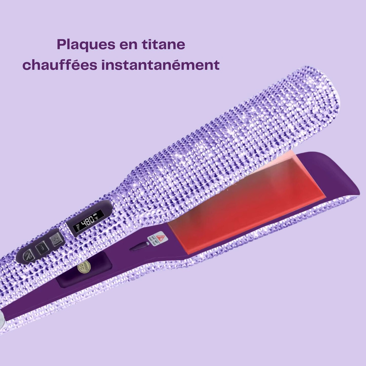 Lisseur Professionnel - RhinestoneStyler™ - Violet