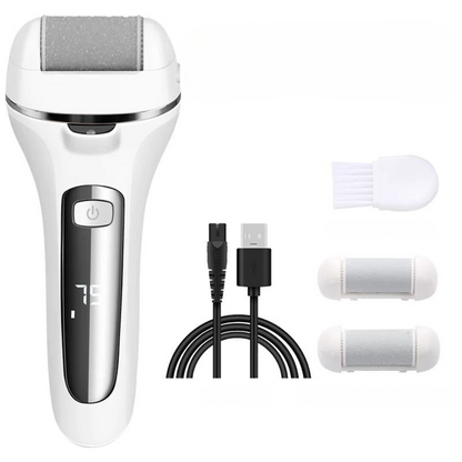 Râpe pour Pieds Électrique - PediPro™ - Blanc Argenté