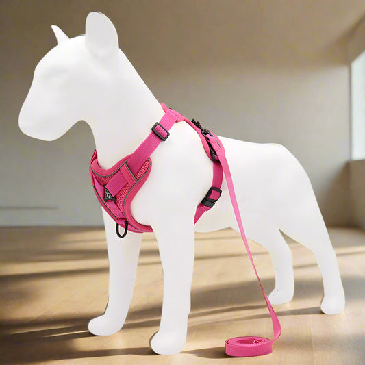 Harnais Petit Chien - DogHarnessVest™ - Rose