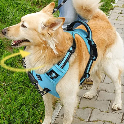 Harnais Chien - PullDogHarness™ - Bleu Ciel