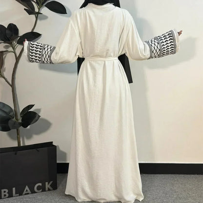 Abaya Femme - OpenFrontAbaya™ - Blanc