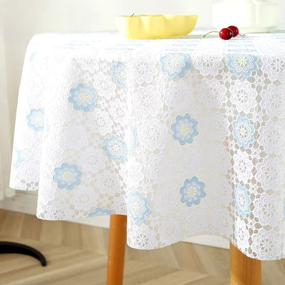 TableGuard™ - Dentelle Bleu Blanc