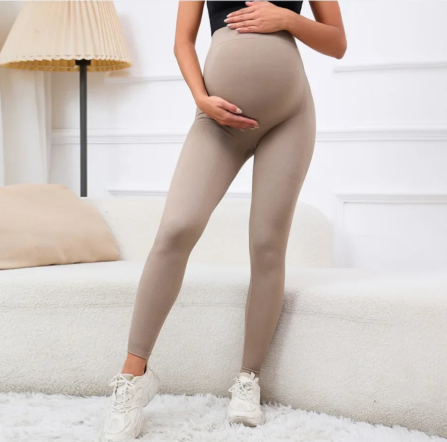 Legging pour Femme Enceinte - MaternityLeggings™ - Café