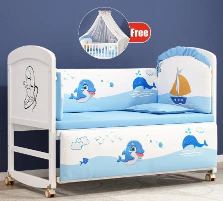 LIT POUR BEBE - WhiteWoodBabyCrib™