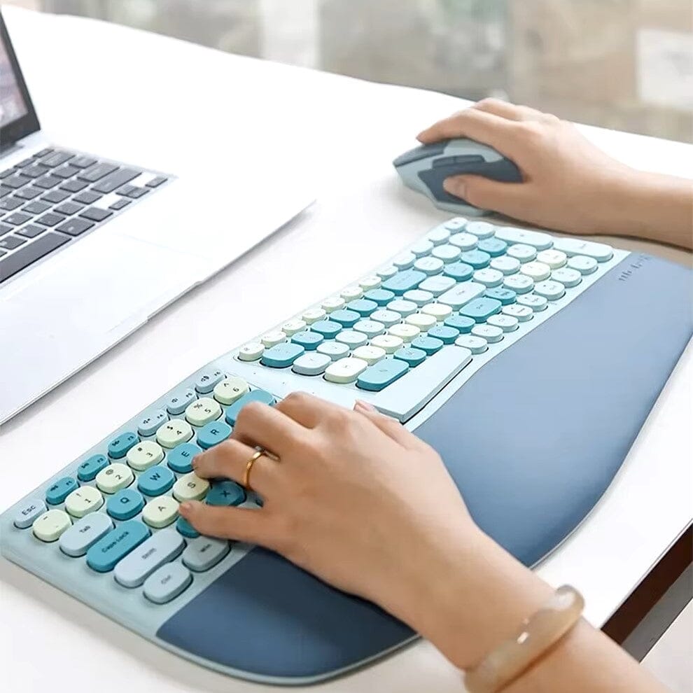 Accessoire Ordinateur - ErgonomicKeyboardMouse™ - Bleu