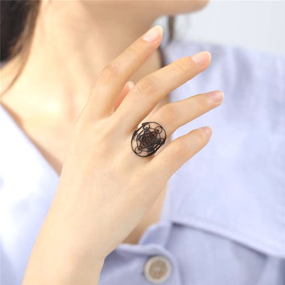 Bijoux Spirituel - ArchangelMetatronRing™ - Noir