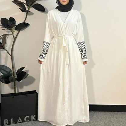 Abaya Femme - OpenFrontAbaya™ - Blanc