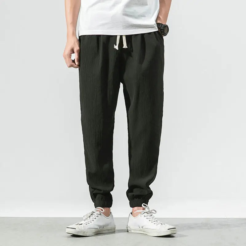 Pantalon en Lin Homme - ModestFlow™ - Noir