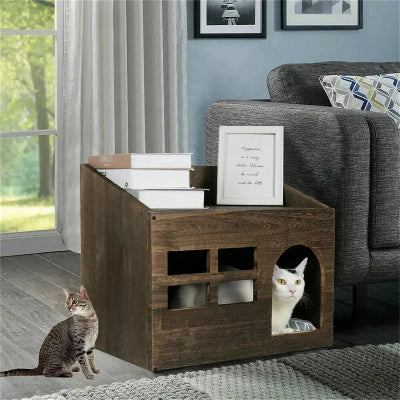 Niche pour Chat - Feline Hideaway™ - Marron