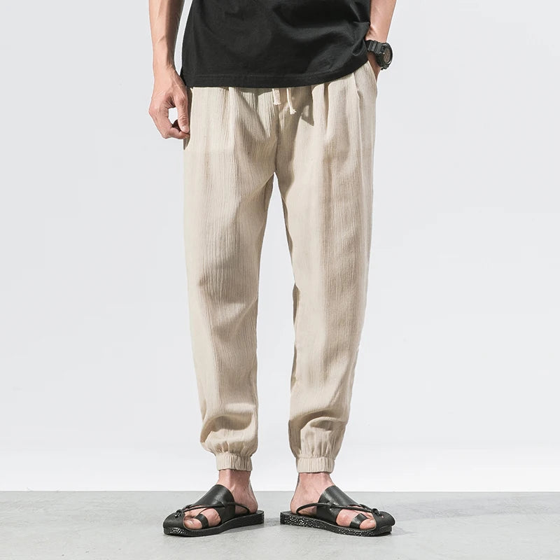 Pantalon en Lin Homme - ModestFlow™ - Beige