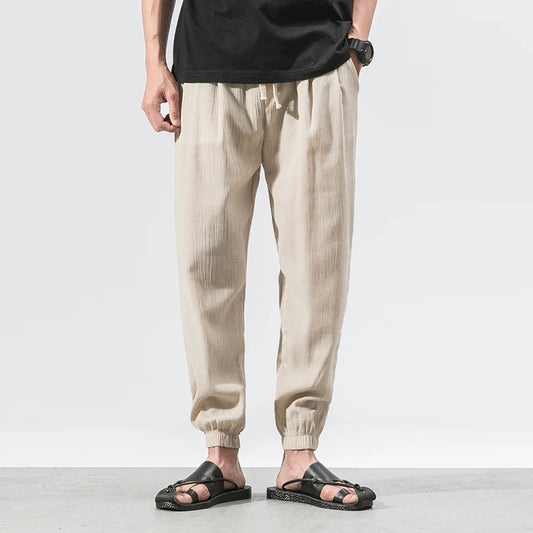 Pantalon en Lin Homme - ModestFlow™ - Beige
