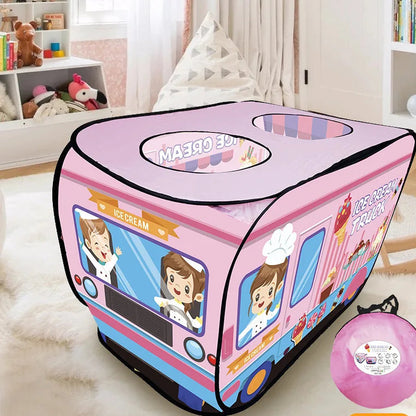 Tente de Jeu Enfant - TenteMagik™ - Camion de Glace Rose