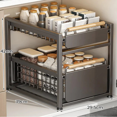Organisateur Salle de Bain - MultifunctionStorageBasket™ - Noir