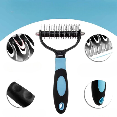 Brosse pour Chien - TangleFree™ - Bleu