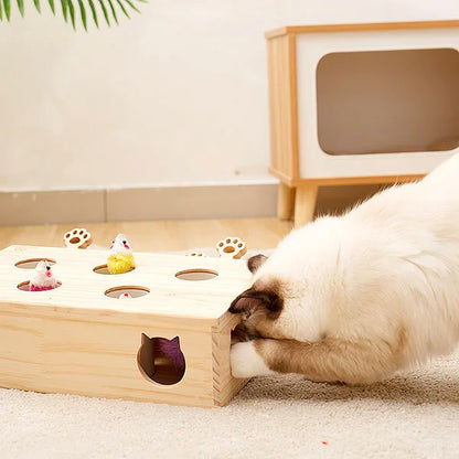 Jouet Interactif Chat - WoodMole™