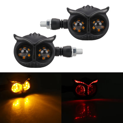 Clignotant moto led - OwlMotoLED™ - Jaune&Rouge