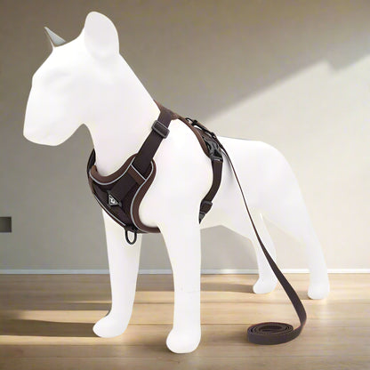 Harnais Petit Chien - DogHarnessVest™ - Café