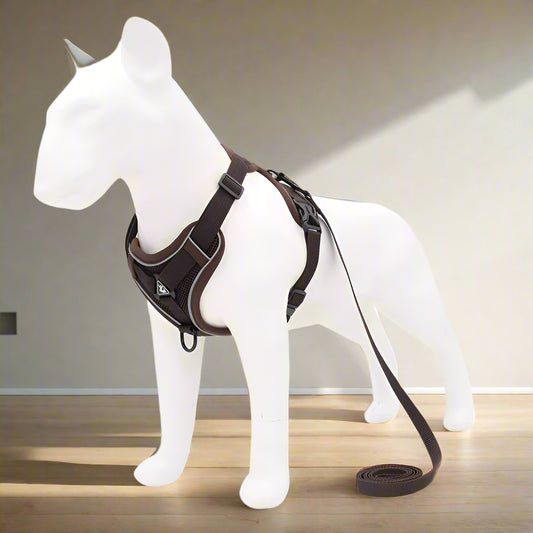 Harnais Petit Chien - DogHarnessVest™ - Café