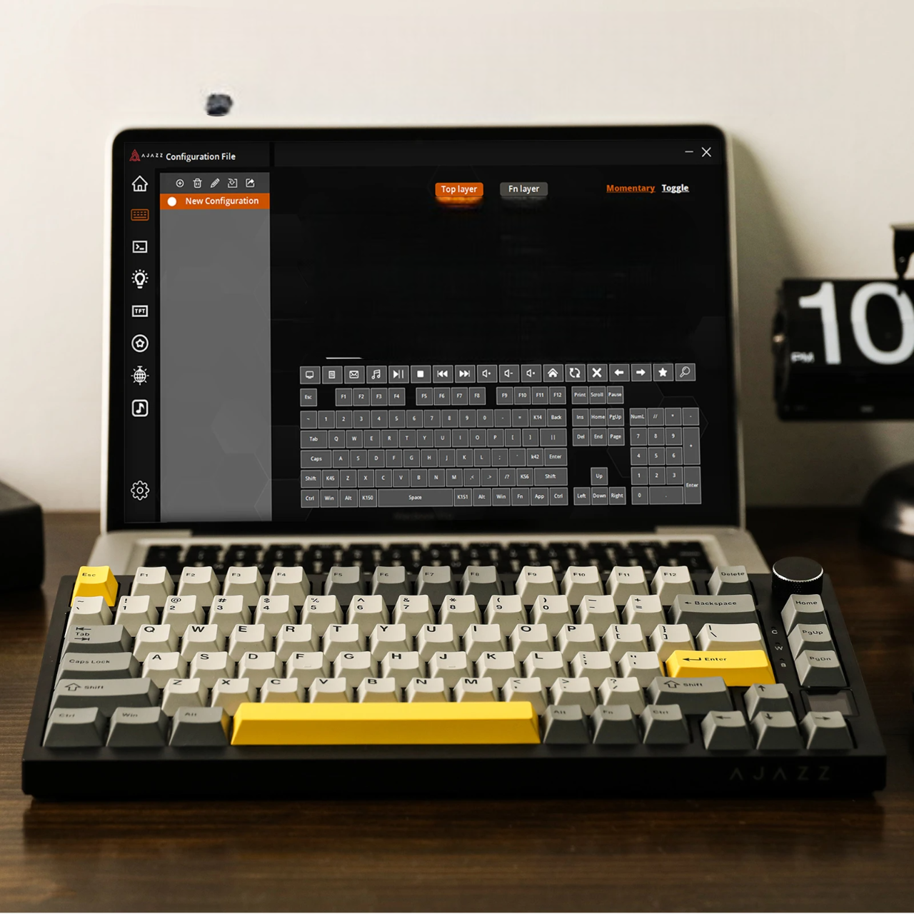 Clavier Mécanique - WirelessMechanicalKeyboard™ - Gris Foncé