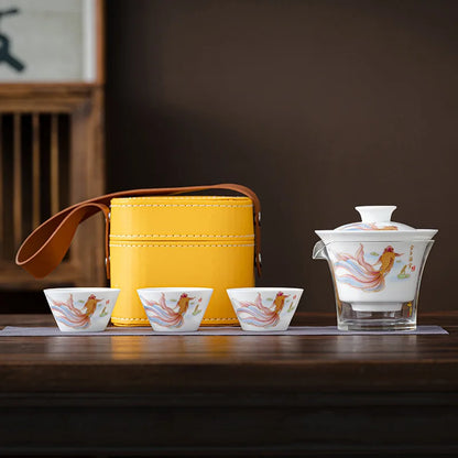 Service à Thé - PorceLuxe™ - Carpe Koi