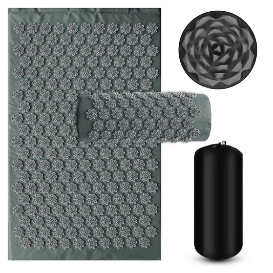 Tapis d'Acupression - SpikeZen™ - Lotus Gris