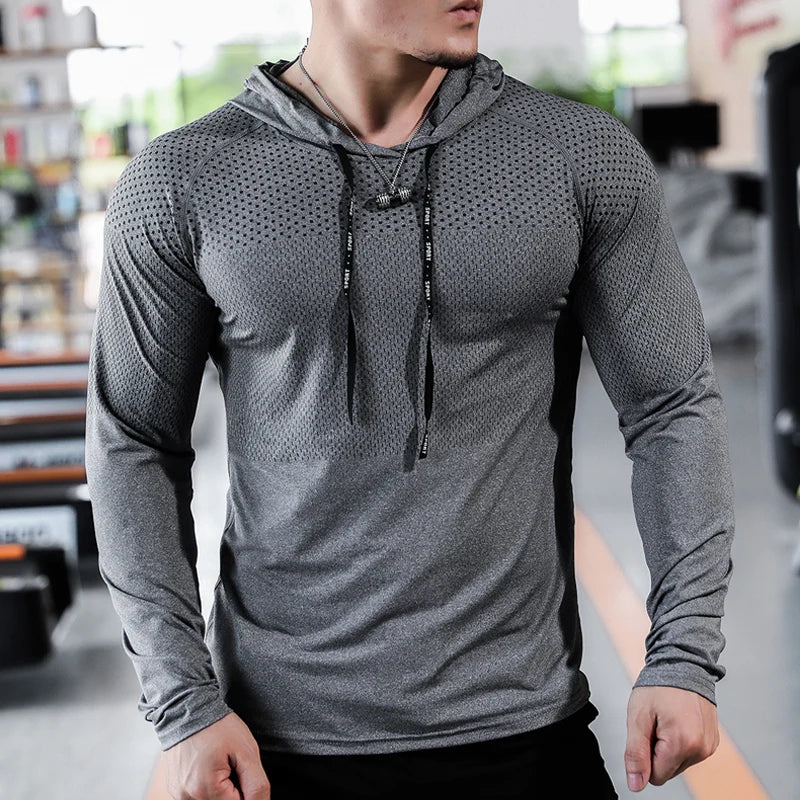 Sweat à Capuche Homme - PowerFit™ - Gris
