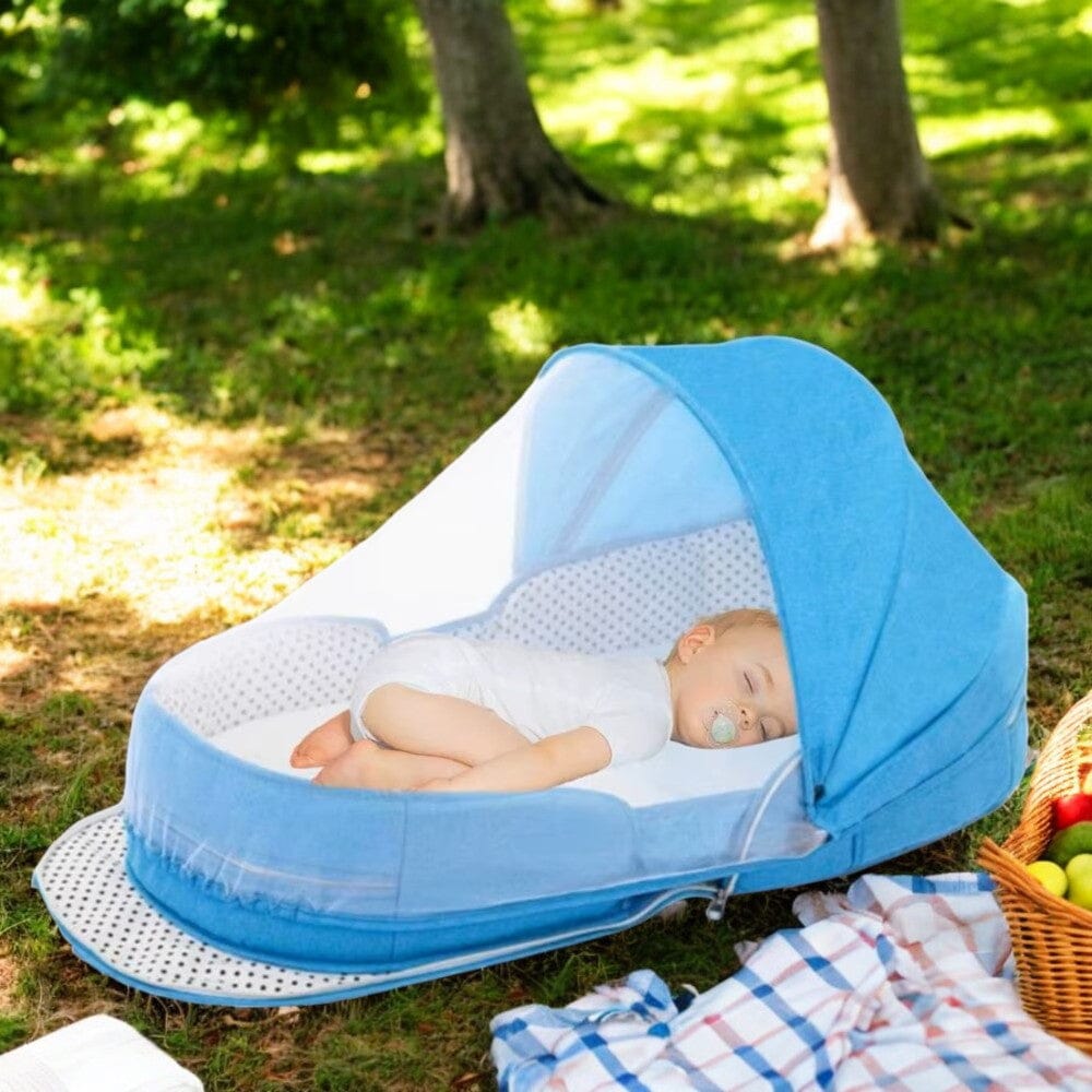 Lit Bebe Pliable - CozyNest™ - Bleu