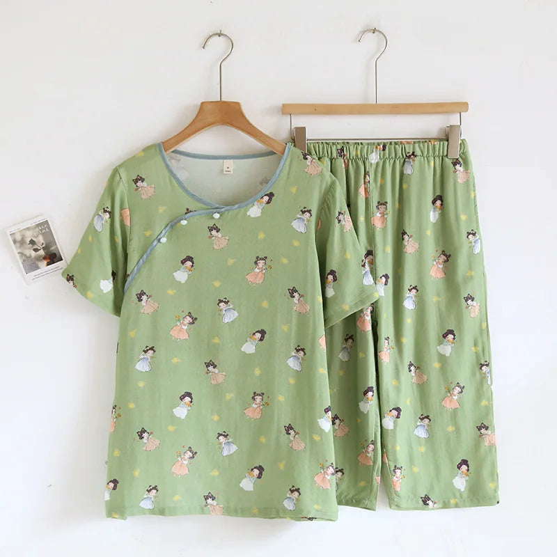 Pyjama Femme - CozyBambooPajama™ - Vert Sauge