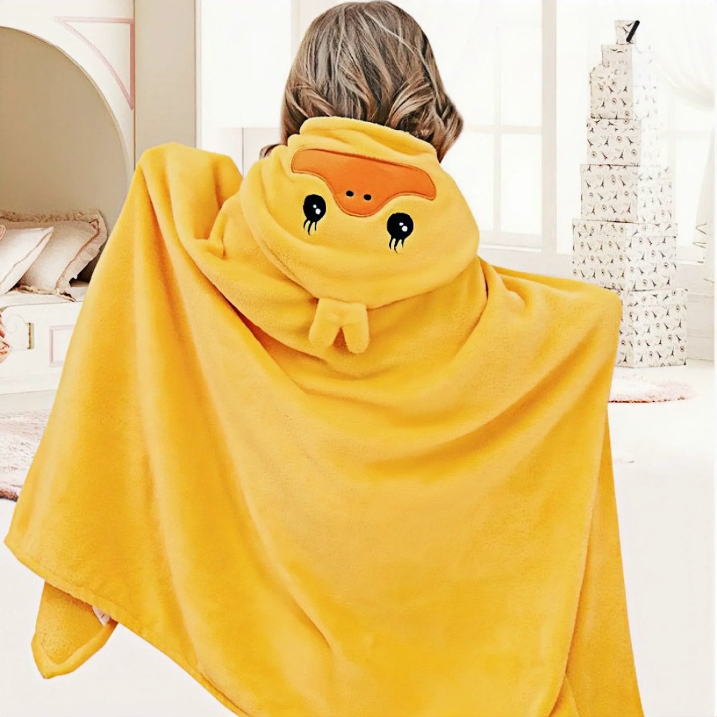 Serviette de bain bébé - Children'sBathTowel™ - Jaune