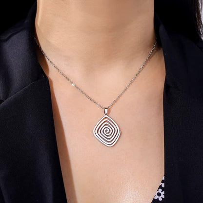 Bijoux Spirituel - NecklaceHealingEnergy™ - Argent Spiral