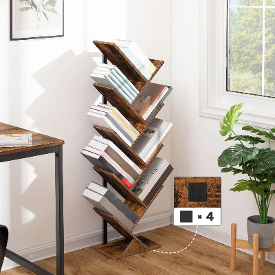 Etagere a Livre - BranchShelf™ - Maron Rustic
