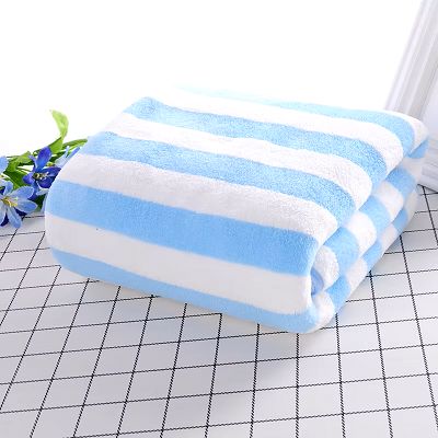 Serviette Microfibre - PetTowel™ - Rayures Bleu Ciel