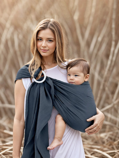 Porte Bébé - BabyRingCarrier™ - Bleu Foncé