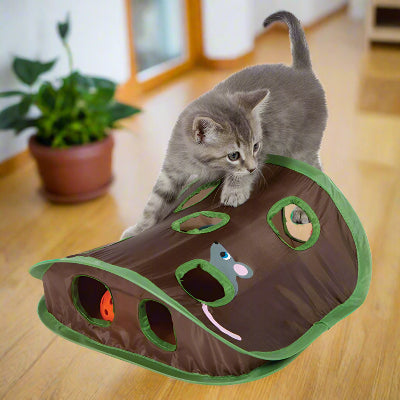 Jouet Interactif Chat - FelineFunTent™ - Marron