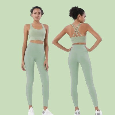 Combinaison Sport Femme - WomenFitnessSet™ - Vert Clair