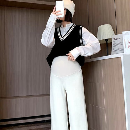 Pantalon de Grossesse - MaternityStraightPants™ - Blanc
