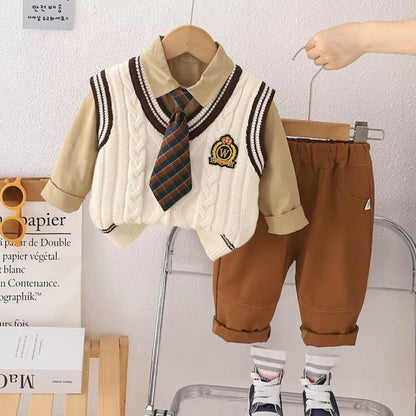 Ensemble Bébé Garçon - PreppyBuddy™ - Blanc