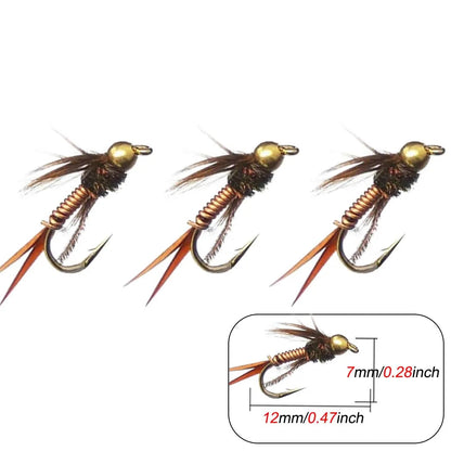 Mouches de Pêche - FlyHook™ - Nymphe à Tête en Laiton