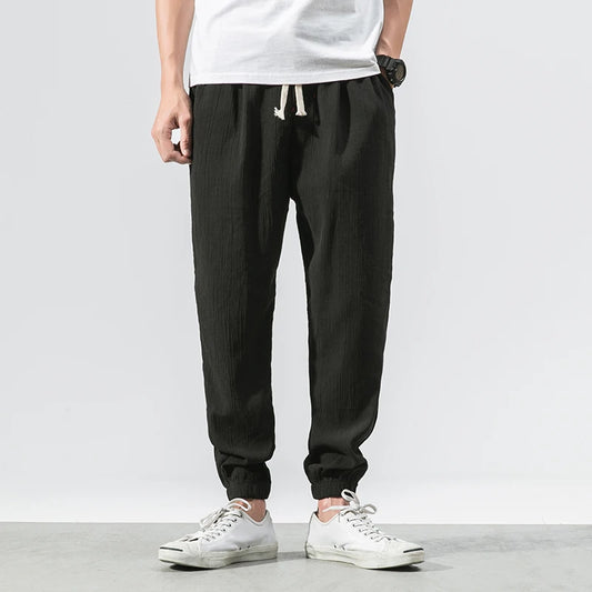 Pantalon en Lin Homme - ModestFlow™ - Noir