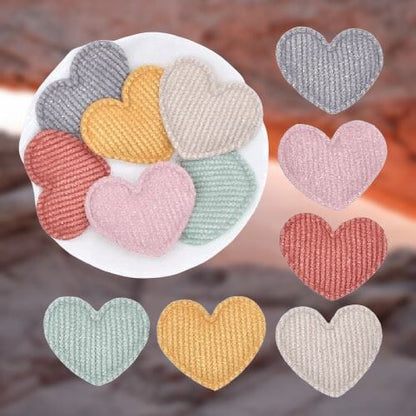 HeartShape™ - Glitter Fabric Heart Appliques